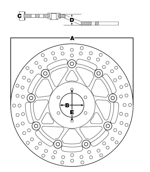 FIDDLE 125 (2009 - 2020) fixed brake rotor - 190 round front/rear | TRW