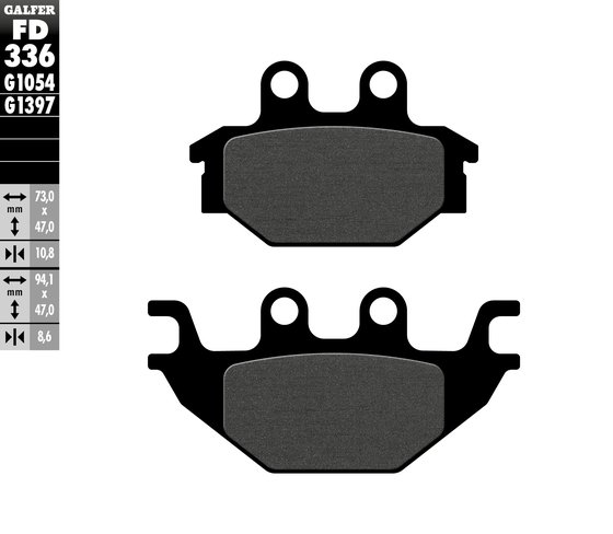 WOLF SB 250 NI (2015 - 2016) semi-metal brake pad | GALFER