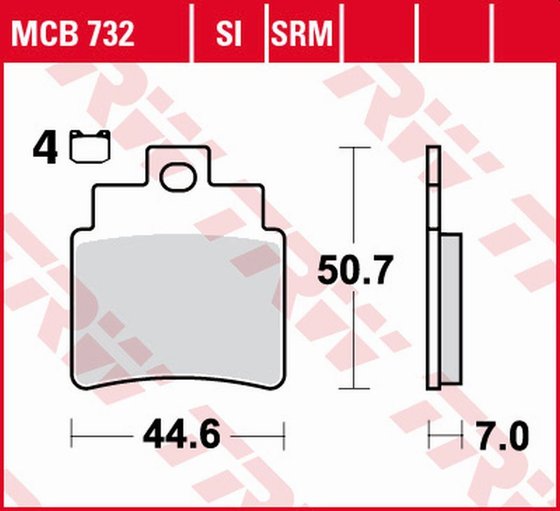 JOYMAX GTS 125 (2011 - 2017) universalios organinės standartinės stabdžių trinkelės | TRW