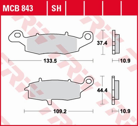 200 SYMPHONY (2019 - 2019) organic street brake pad | TRW